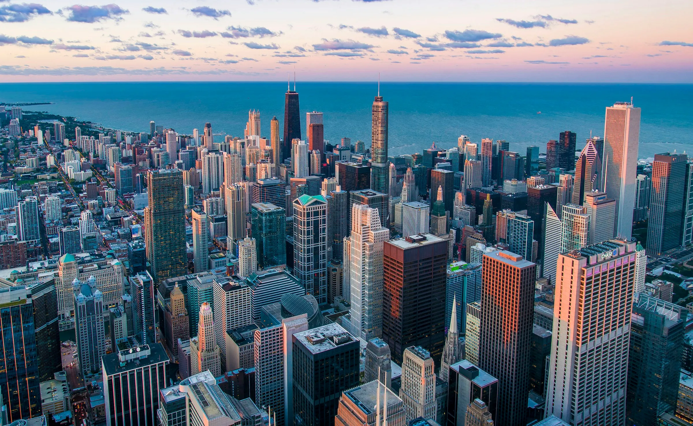 Luftaufnahme der Skyline von Chicago